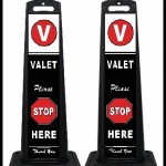 Vertical Valet Parking Directional Signage